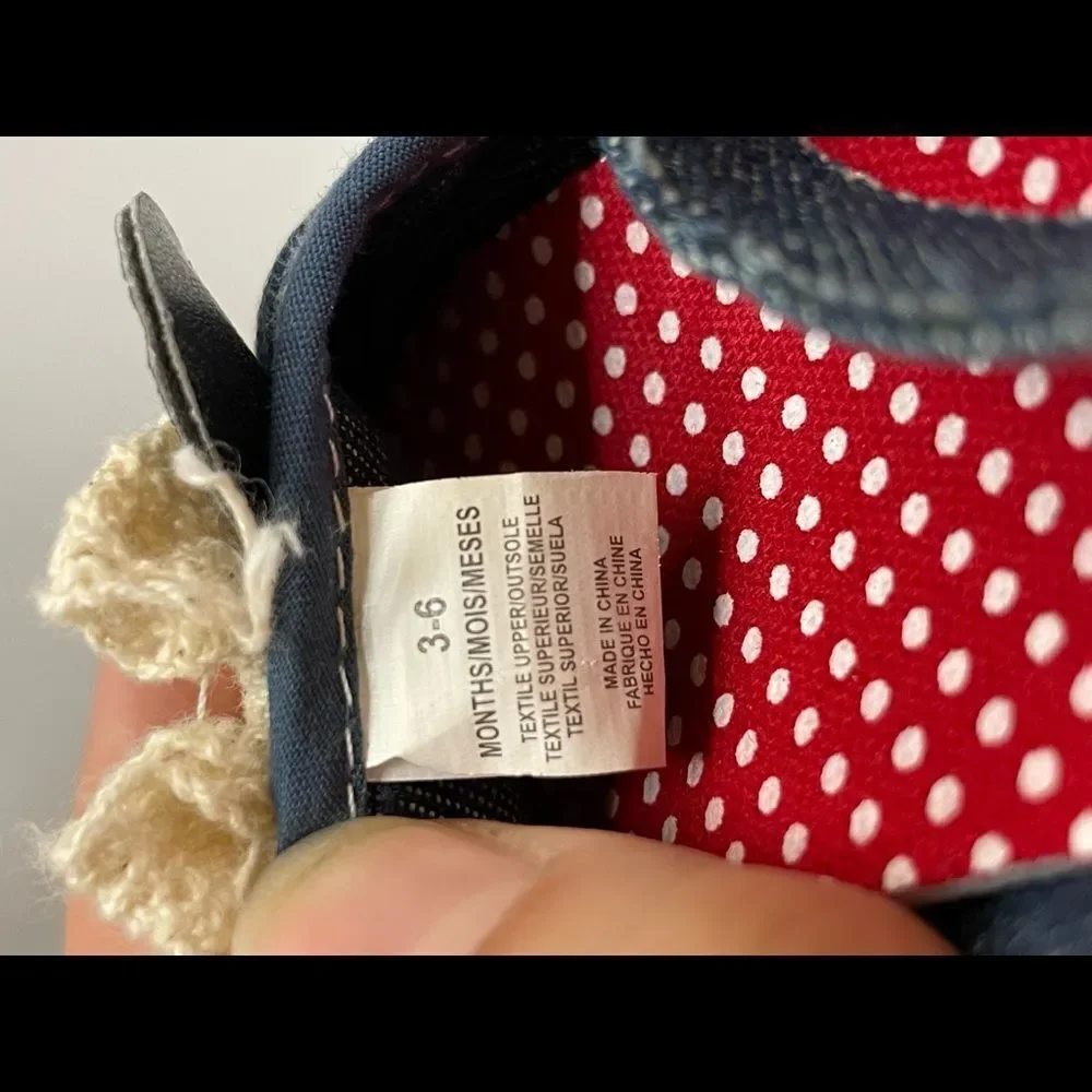 Disney Minnie Mouse 3-6 month Shoes Bow Lace Baby Infant Shoes